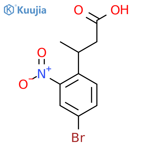 3-(4-bromo-2-nitrophenyl)butanoic acid structure
