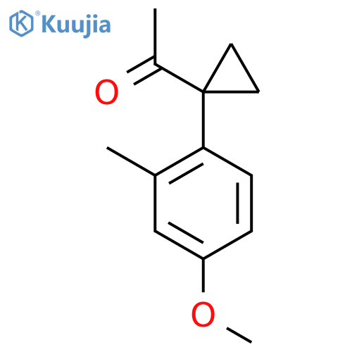 1-1-(4-methoxy-2-methylphenyl)cyclopropylethan-1-one structure