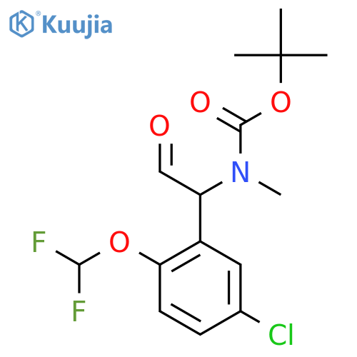 tert-butyl N-{1-5-chloro-2-(difluoromethoxy)phenyl-2-oxoethyl}-N-methylcarbamate structure