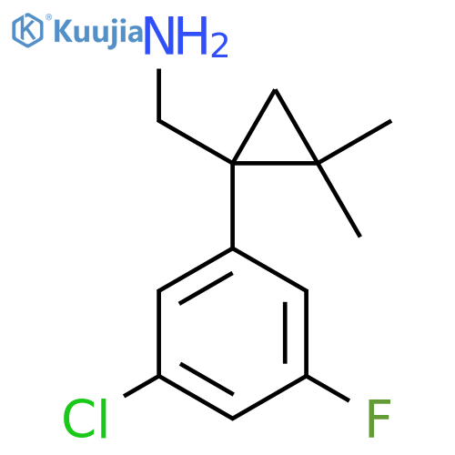 1-(3-chloro-5-fluorophenyl)-2,2-dimethylcyclopropylmethanamine structure
