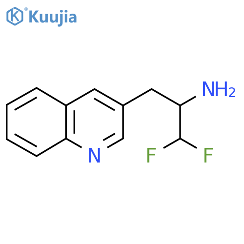 1,1-Difluoro-3-(quinolin-3-yl)propan-2-amine structure