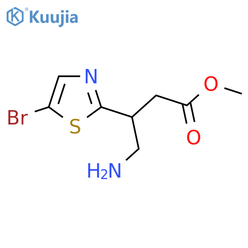 methyl 4-amino-3-(5-bromo-1,3-thiazol-2-yl)butanoate structure