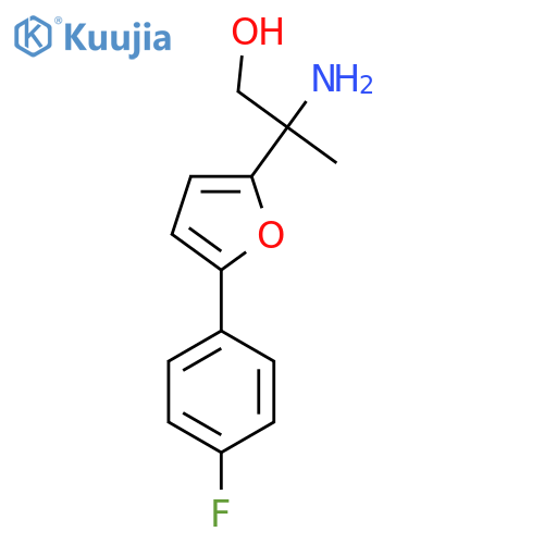 2-amino-2-5-(4-fluorophenyl)furan-2-ylpropan-1-ol structure