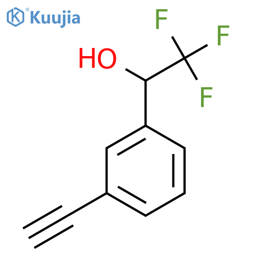 1-(3-ethynylphenyl)-2,2,2-trifluoroethan-1-ol structure