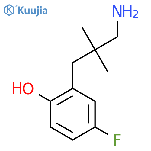 2-(3-amino-2,2-dimethylpropyl)-4-fluorophenol structure