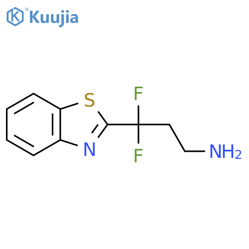 3-(1,3-benzothiazol-2-yl)-3,3-difluoropropan-1-amine structure