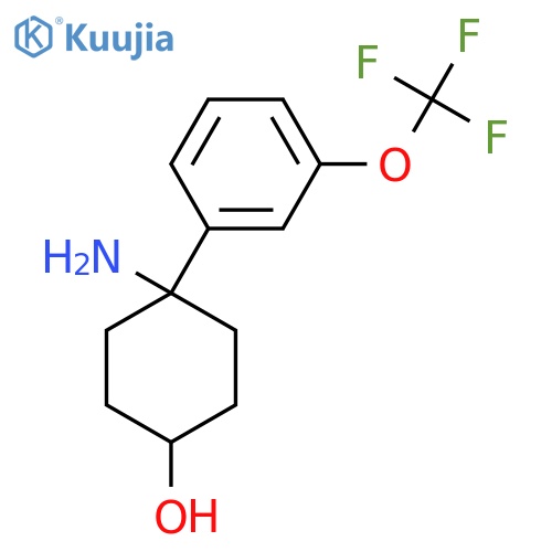 4-amino-4-3-(trifluoromethoxy)phenylcyclohexan-1-ol structure