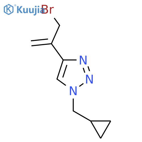 4-(3-bromoprop-1-en-2-yl)-1-(cyclopropylmethyl)-1H-1,2,3-triazole structure