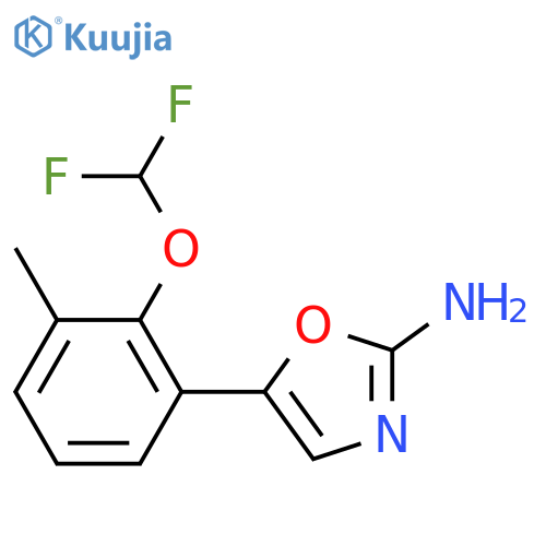 5-2-(difluoromethoxy)-3-methylphenyl-1,3-oxazol-2-amine structure