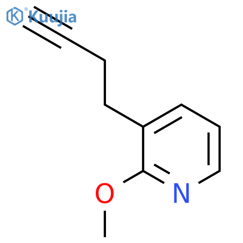 3-(but-3-yn-1-yl)-2-methoxypyridine structure