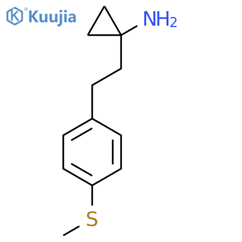 1-{2-4-(methylsulfanyl)phenylethyl}cyclopropan-1-amine structure