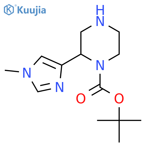 tert-butyl 2-(1-methyl-1H-imidazol-4-yl)piperazine-1-carboxylate structure