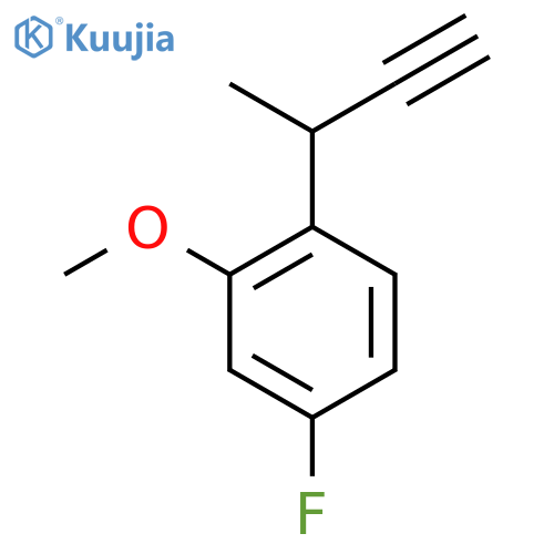 1-(but-3-yn-2-yl)-4-fluoro-2-methoxybenzene structure