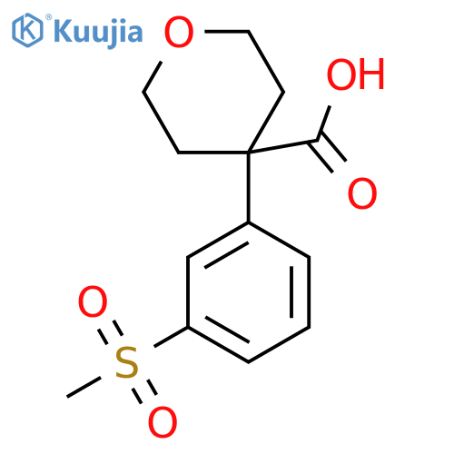 4-(3-methanesulfonylphenyl)oxane-4-carboxylic acid structure