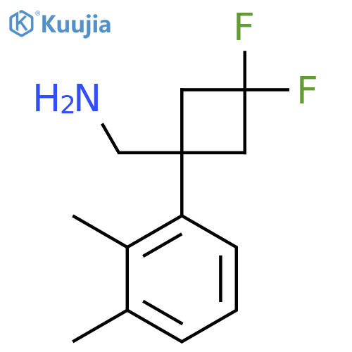 1-(2,3-dimethylphenyl)-3,3-difluorocyclobutylmethanamine structure