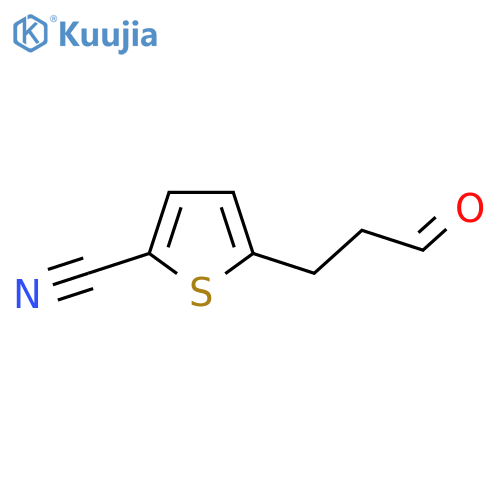 5-(3-oxopropyl)thiophene-2-carbonitrile structure