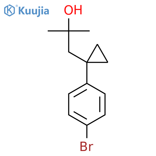 1-1-(4-bromophenyl)cyclopropyl-2-methylpropan-2-ol structure