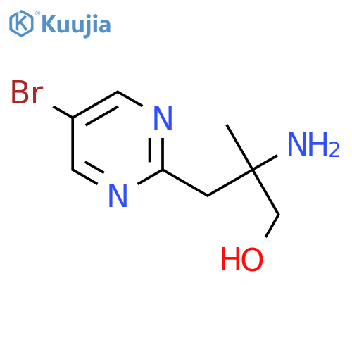 2-amino-3-(5-bromopyrimidin-2-yl)-2-methylpropan-1-ol structure