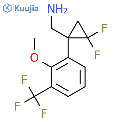 {2,2-difluoro-1-2-methoxy-3-(trifluoromethyl)phenylcyclopropyl}methanamine structure