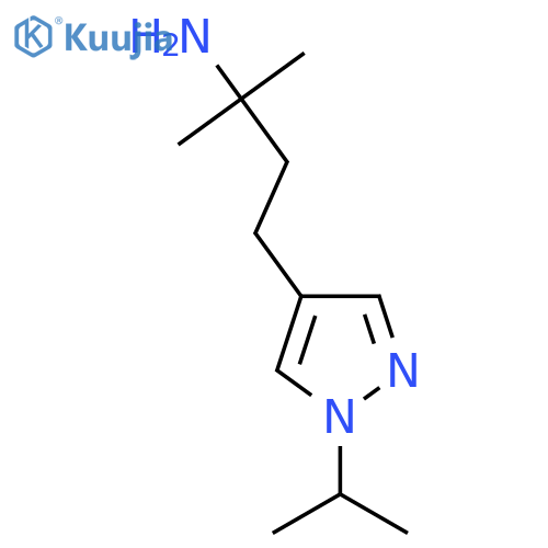 2-methyl-4-1-(propan-2-yl)-1H-pyrazol-4-ylbutan-2-amine structure