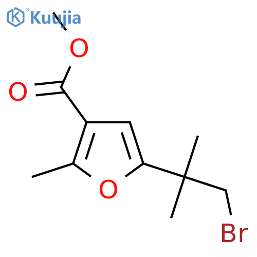 methyl 5-(1-bromo-2-methylpropan-2-yl)-2-methylfuran-3-carboxylate structure