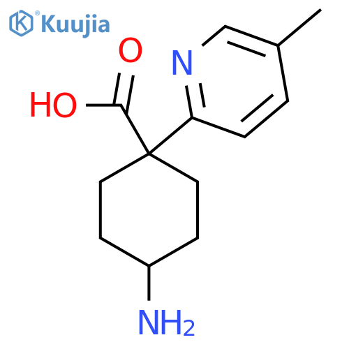 4-amino-1-(5-methylpyridin-2-yl)cyclohexane-1-carboxylic acid structure