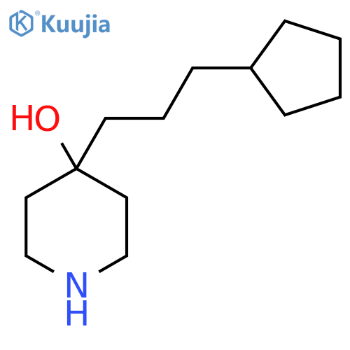 4-(3-cyclopentylpropyl)piperidin-4-ol structure