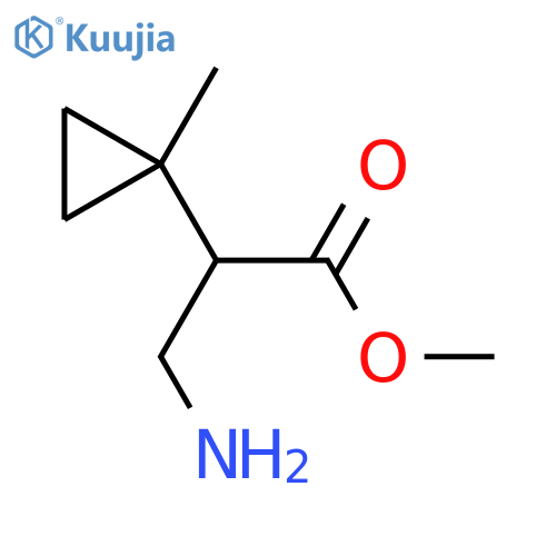 methyl 3-amino-2-(1-methylcyclopropyl)propanoate structure