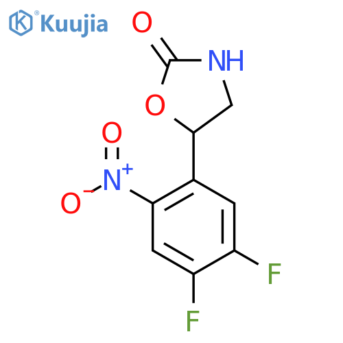5-(4,5-difluoro-2-nitrophenyl)-1,3-oxazolidin-2-one structure