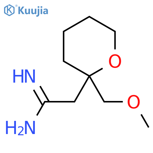 2-2-(methoxymethyl)oxan-2-ylethanimidamide structure