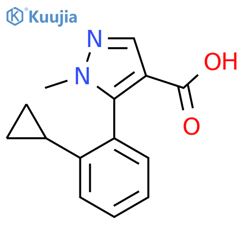 5-(2-cyclopropylphenyl)-1-methyl-1H-pyrazole-4-carboxylic acid structure