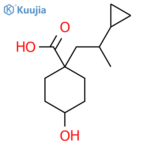 1-(2-cyclopropylpropyl)-4-hydroxycyclohexane-1-carboxylic acid structure