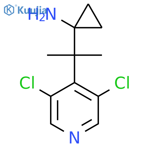 1-2-(3,5-dichloropyridin-4-yl)propan-2-ylcyclopropan-1-amine structure
