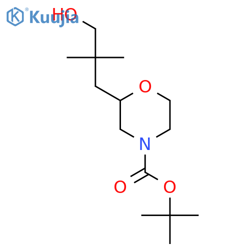tert-butyl 2-(3-hydroxy-2,2-dimethylpropyl)morpholine-4-carboxylate structure