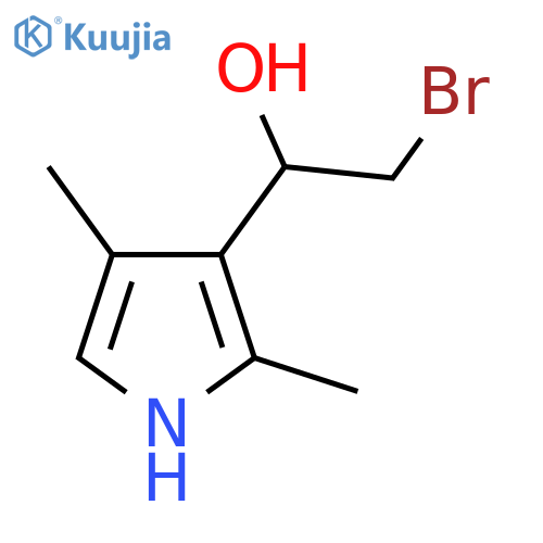 2-bromo-1-(2,4-dimethyl-1H-pyrrol-3-yl)ethan-1-ol structure
