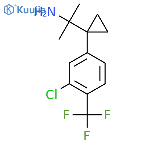 2-{1-3-chloro-4-(trifluoromethyl)phenylcyclopropyl}propan-2-amine structure