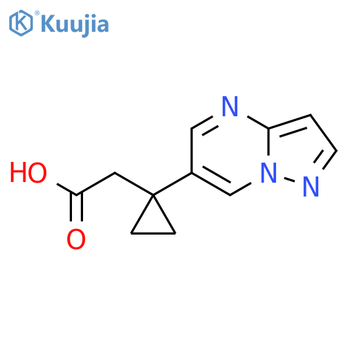 2-(1-{pyrazolo1,5-apyrimidin-6-yl}cyclopropyl)acetic acid structure