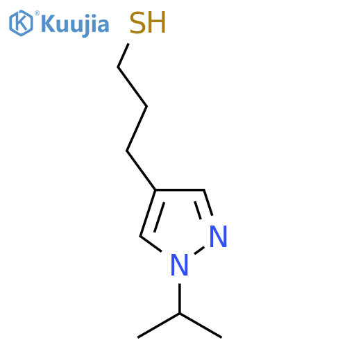 3-1-(propan-2-yl)-1H-pyrazol-4-ylpropane-1-thiol structure