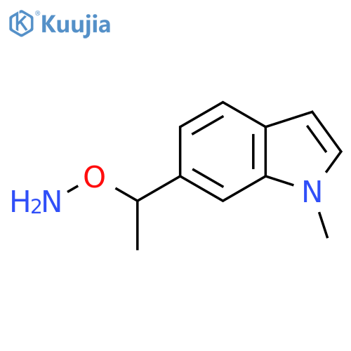 O-1-(1-methyl-1H-indol-6-yl)ethylhydroxylamine structure
