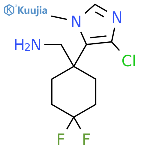 1-(4-chloro-1-methyl-1H-imidazol-5-yl)-4,4-difluorocyclohexylmethanamine structure