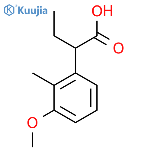 2-(3-methoxy-2-methylphenyl)butanoic acid structure