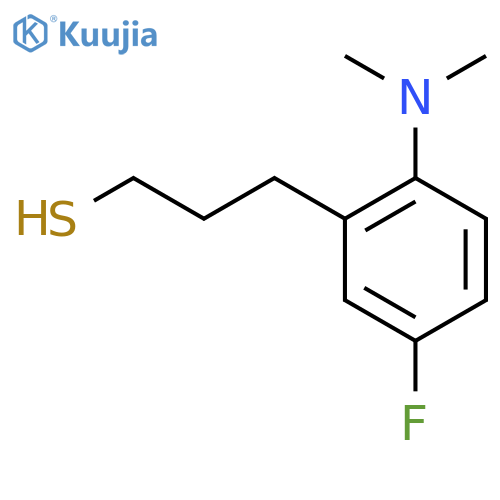 3-2-(dimethylamino)-5-fluorophenylpropane-1-thiol structure