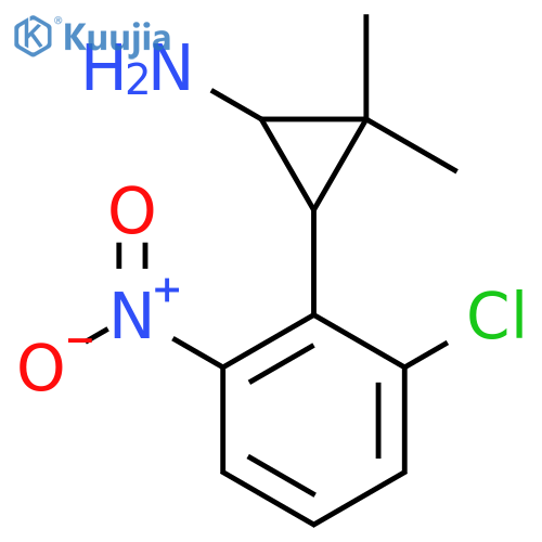 3-(2-chloro-6-nitrophenyl)-2,2-dimethylcyclopropan-1-amine structure