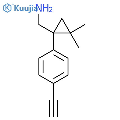 1-(4-ethynylphenyl)-2,2-dimethylcyclopropylmethanamine structure