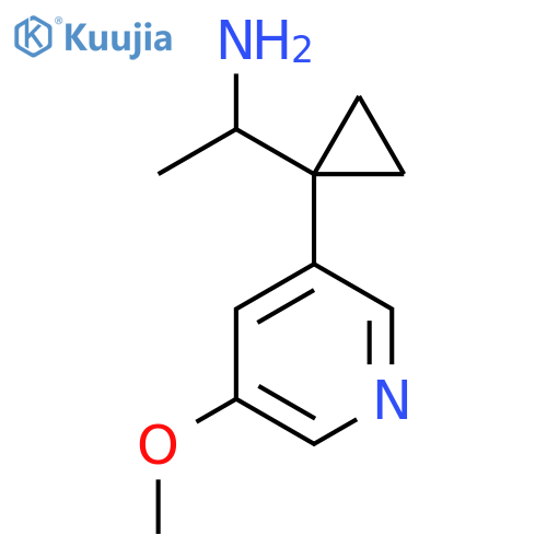 1-1-(5-methoxypyridin-3-yl)cyclopropylethan-1-amine structure