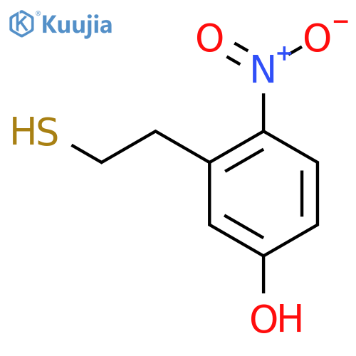 4-nitro-3-(2-sulfanylethyl)phenol structure