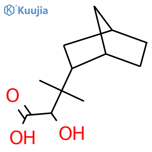 3-{bicyclo2.2.1heptan-2-yl}-2-hydroxy-3-methylbutanoic acid structure