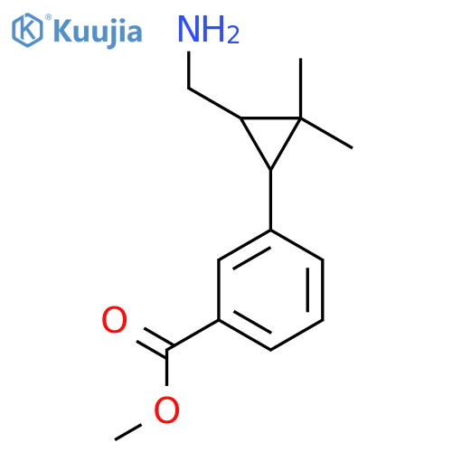methyl 3-3-(aminomethyl)-2,2-dimethylcyclopropylbenzoate structure