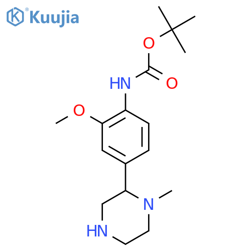 tert-butyl N-2-methoxy-4-(1-methylpiperazin-2-yl)phenylcarbamate structure