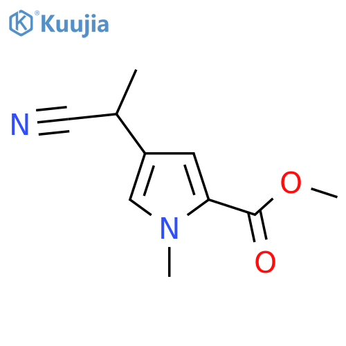 methyl 4-(1-cyanoethyl)-1-methyl-1H-pyrrole-2-carboxylate structure